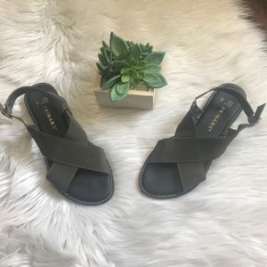 Olive Green Slingback Sandals